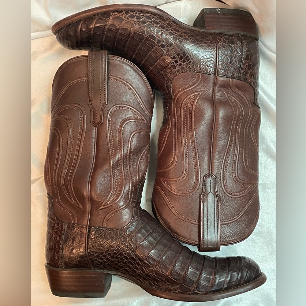 Tecovas Crocodile Cowboy Boots Gem